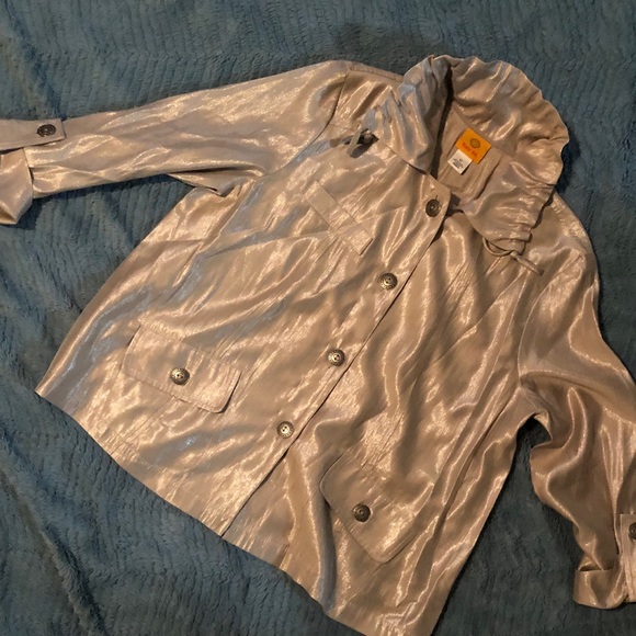 Ruby Rd Silver/Metallic Jacket - Picture 2 of 3